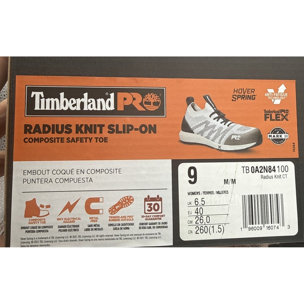 Timberland PRO Radius Knit Slip-On Comfort Composite Safety Toe Women's Sz 89‎ - Picture 8 of 8